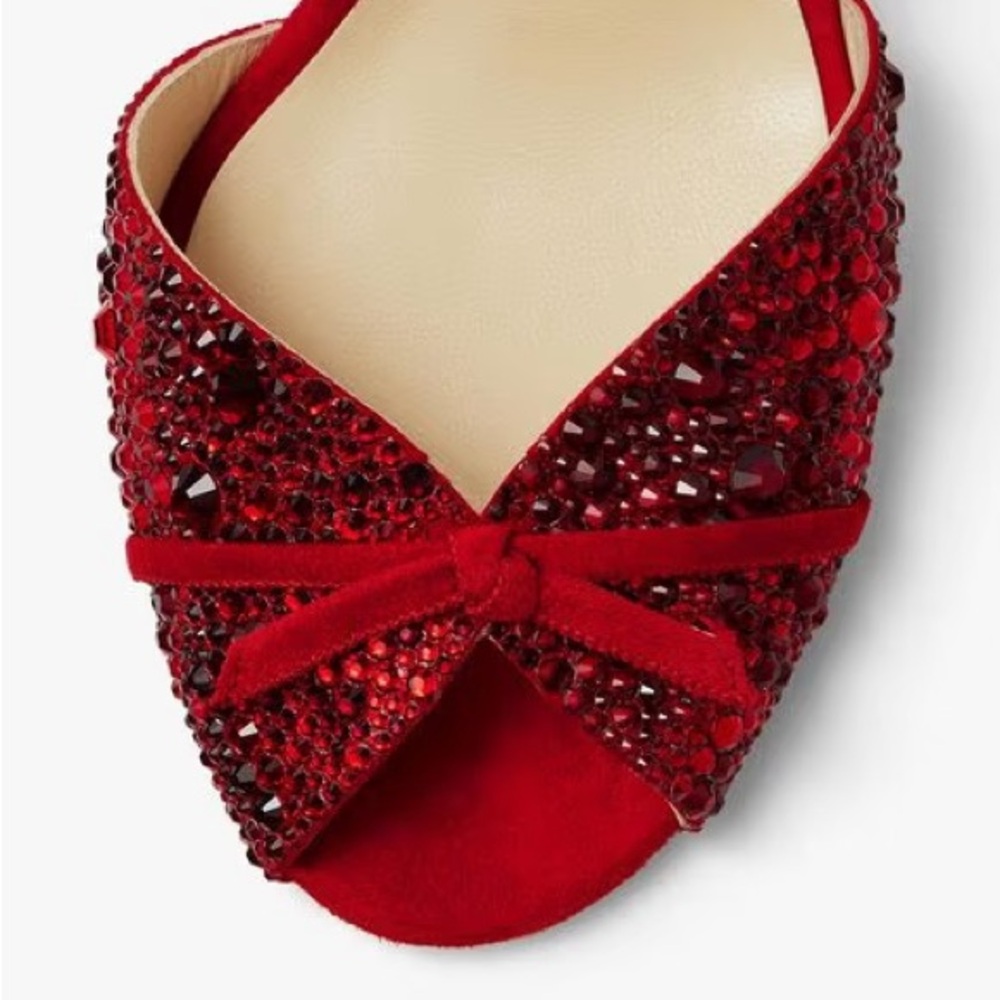 Like new JIMMY CHOO Talaya 100 Crystal Embellished suede sandals 36 - Picture 5 of 15